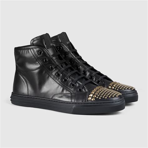 gucci studded high top sneaker california|gucci ace style sneakers.